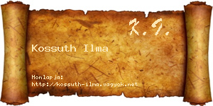 Kossuth Ilma névjegykártya